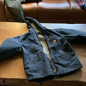 Carthartt men’s L Sherpa lined hooded work jacket